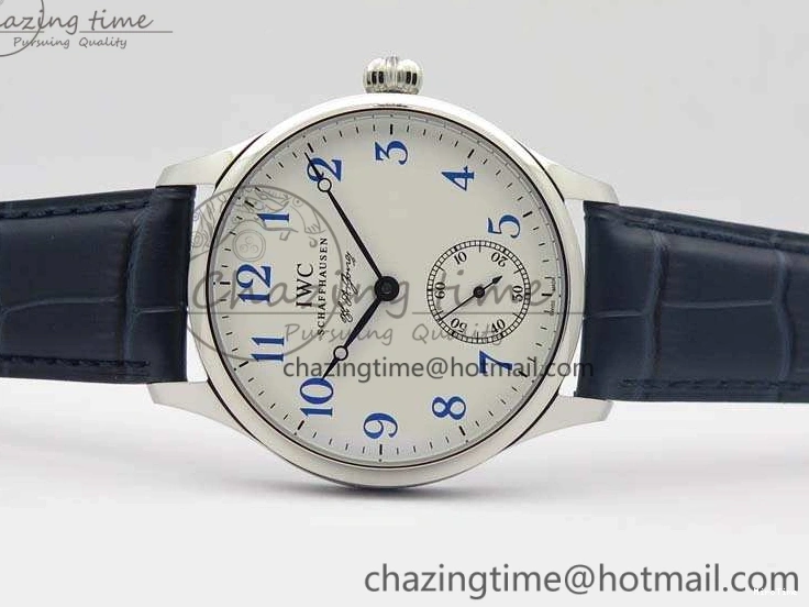 MIROTIME 0101 Portuguese Fa Jones IW544203 SS GSF 1:1 Best Edition White Dial On Leather Strap Trendsetting 7235